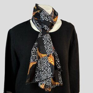 Into Africa Safari Giraffe Animal Print Rectangle Scarf
